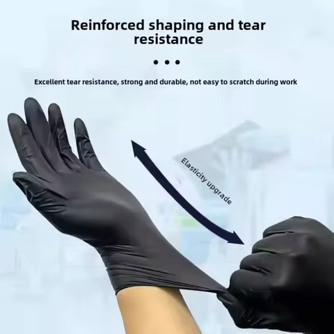 Disposable Nitrile Waterproof Gloves Dish Washing Kitchen Household Gloves Dog Wash Cleaning Glove for Food Working Latex Gloves 12 best sales mudcloth - №10