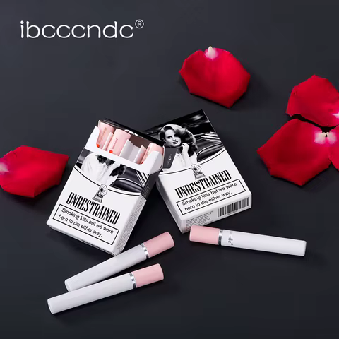 4 pcs/set Cigarette Lipstick Set Long Lasting Lip Glaze Matte Lip Gloss Waterproof Lip Stick Tube Nude Lip Tint Makeup Cosmetics 10 best sales sexy lipstick - №4