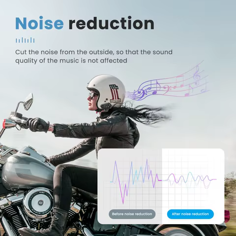 Motorcycle Helmet Headset Bluetooth 5.0+CSR Earphones 2000mah Battery Anti-interference Handsfree For Full/Half Face Helmet 10 best sales illy - №9