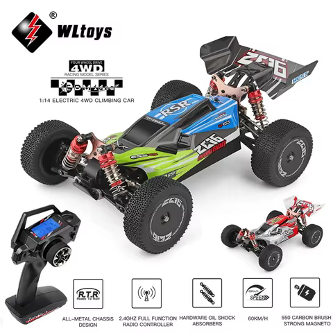 WLtoys 144001 1:14 RC Racing Car 65Km/H 2.4G Remote Control High Speed Off-Road Drift Shock Absorption Adult Boys Toys Kids Gift 10 best sales rc car wltoys - №10