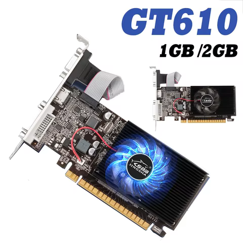 GT610 Video Card 1/2GB PCIE X16 2.0 NVIDIA GeForce GT 610 DDR3 Graphics Card VGA HD DVI 64Bit 1800MHz GT610 GPU Graphics Card 8 best sales gtx 1080 shroud - №5