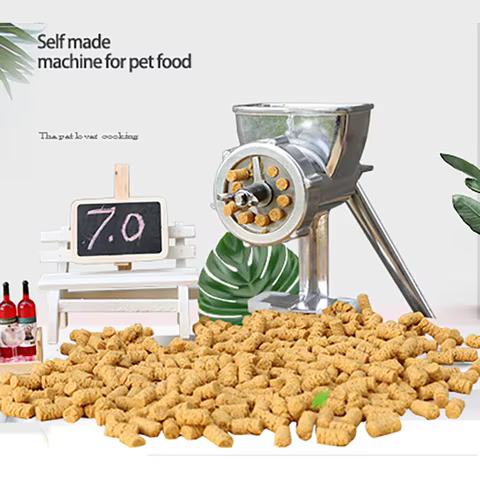 Household small manual fish, poultry and rabbit feed pellet making machine/manual bird feed extruder processing tool 10 best sales fish feed pellet machine - №8
