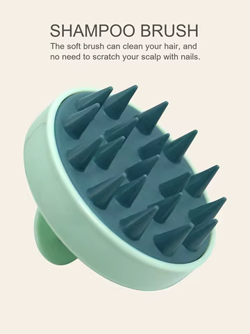 Silicone Shampoo Scalp Hair Massager Head Body Scalp Massage Brush Scalp Massage Brush Comb Magic Handle Brush Spa Massage Brush 10 best sales gusha facial - №4