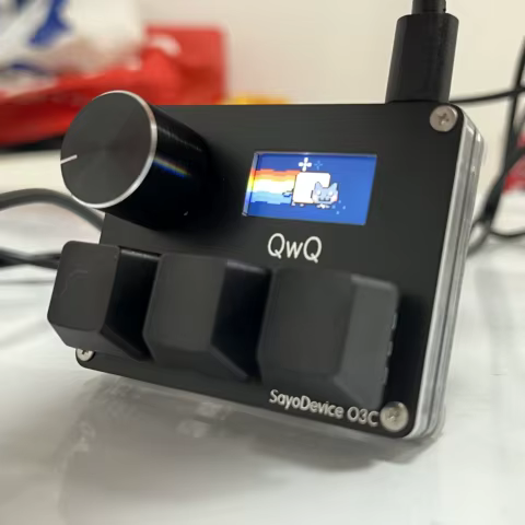 O3C SayoDevice OSU O3C Rapid Trigger Hall Switches Magnetic Pink Switches Keyboard With Knob Screen Copy Paste Shotcut 10 best sales macro keys - №8