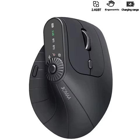 Multi-Device Vertical Ergonomic Mouse With Function Adjustment Kno Rechargeable 2.4G Bluetooth Wireless Mouse for PC Tablet 10 best sales lenovo k900 - №4
