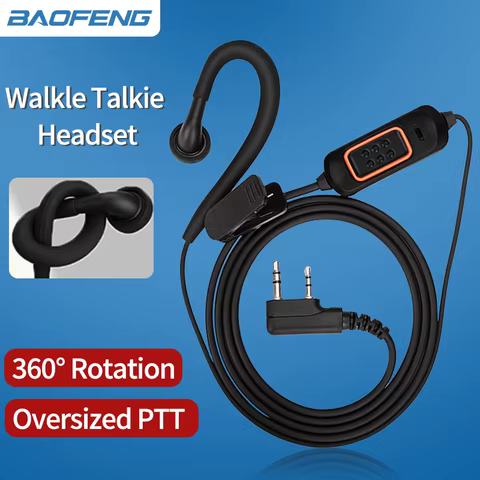 New Baofeng 780 Headset Mic earphone For BaoFeng UV-5R UV-5RH UV-21 PRO Quansheng UV-K6 Walkie Talkie Two Way Radio Accessories 10 best sales baofeng bluetooth headset - №4