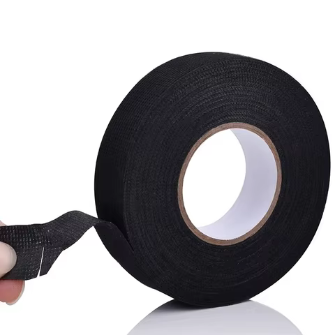 15 Meter Heat-resistant Flame Retardant Tape Coroplast Adhesive Cloth Tape For Car Cable Harness Wiring Loom Protection 12 best sales mudcloth - №6