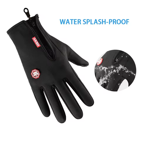 Outdoor Cycling Gloves, Bicycles for Warmth and Anti Slip in Autumn and Winter 10 best sales winter gloves men - №3