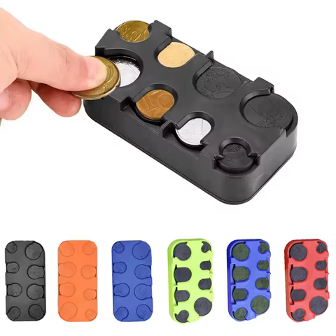 Euro Coin Dispenser Plastic Coin Boxes Money Box Collection Wallet Storage Organizer Holder for Bus Car Coin Changer Holder 12 best sales coins dispenser - №12