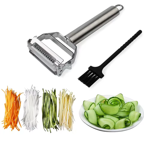 Stainless Steel Peeler Fruit Vegetable Melon Potato Carrot Cucumber Multifunction Grater Julienne Peeler Slice Home Kitchen Tool 12 best sales melon slicer - №2
