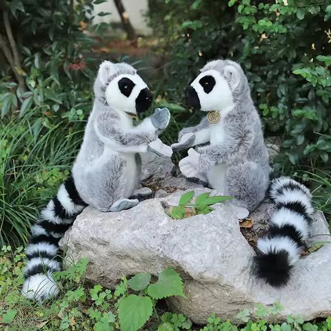 28cm Wild Lemur Stuffed Plush Animal Toy Short and Long Arms Simulated Plushie Like Real Kids Present 12 best sales madagascar toy - №4