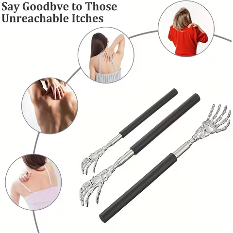 Portable Stainless Steel Telescopic Back Scratcher Extendable Scratcher Back Massager Tool For Blood Circulation Relax Health 10 best sales gusha facial - №7