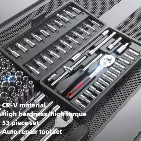 NEW Car Repair Tool Kit 46/53 Piece/Set Socket Set Car Repair Tool Ratchet Torque Wrench Combo Auto Repairing Tool Set 10 best sales game of thrones earrings - №4