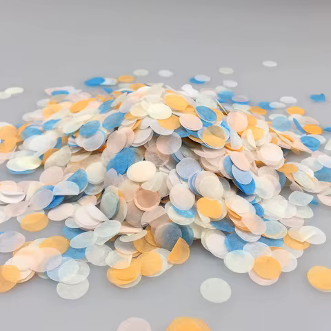 1000pcs/bag 1cm Paper Confetti Mix Color for Wedding Birthday Party Decoration Round Tissue Balloons 10g Baby Shower Decorations 12 best sales confetti wedding - №4