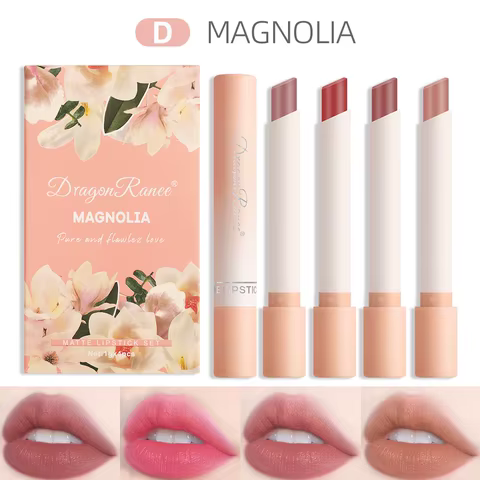 Dragon Ranee 4pcs/Set Cigarette Lipstick Matte Matte Lipstick Eat Earth Pumpkin Dirty Orange Chilli Red 12 best sales lipstick set box - №8