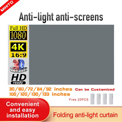 12 best sales reflective projector screen - №6