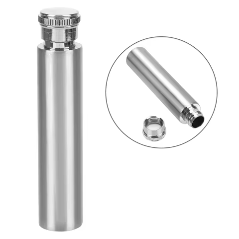 HILIFE Hip Flask 1/1.5oz Whisky Bottle Stainless Steel Round Bottom Tubular Wine Pot Portable Alcohol Bottles Wine Accessories 12 best sales alcohol pocket bottle - №3