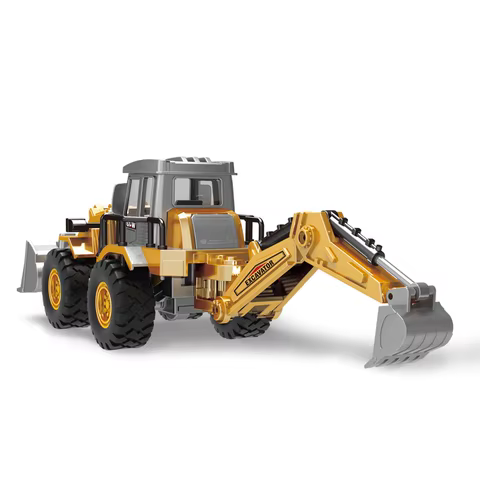 Engineering Diecast Inertial Driving Toys for Boys Alloy Tractor Excavator Bulldozer Kids Truck Children Vehicle Model Gift 10 best sales car wash toy - №6