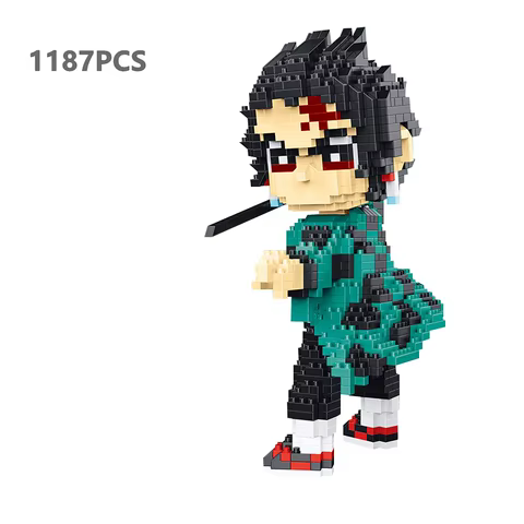Hot Anime Demon Slayer Building Blocks Kimetsu No Yaiba Kamado Tanjirou Nezuko Zenitsu Kyoujurou Blocks Toys Kids Gifts 10 best sales lego manga - №6