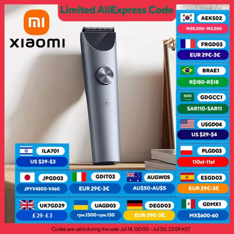 XIAOMI MIJIA Original Hair Clipper 2 Cutting Machine Trimmer Professional Titanium Alloy Blade Rechargeable Barber Shaver Cutter 10 best sales clipper set - №6