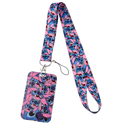 Cute Alien and Angel Credential Holder Cartoon Lanyards for Key Neck Strap For Card Badge Gym Keychain Keyring Accessories Gifts 8 best sales angel accessories - №8