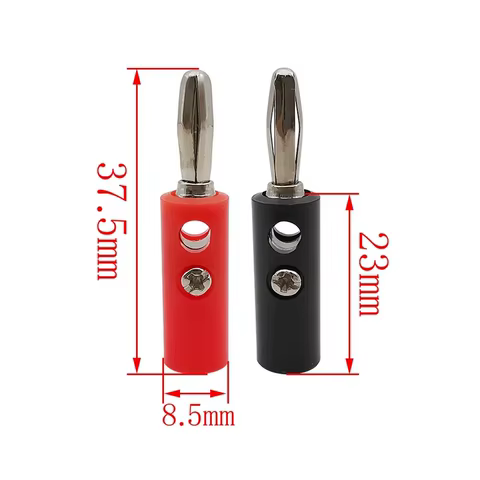 10Pairs 4mm Banana Male Plug + Female Socket Connector Screw Terminal Binding Post Audio Speaker Adapter Black Red 10 best sales banana hifi - №9