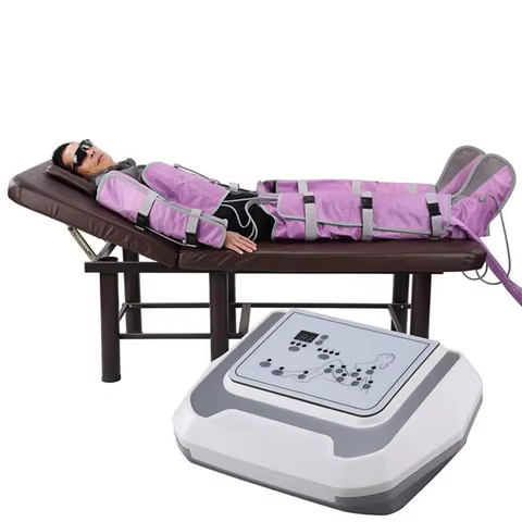 Professional Pressotherapy Machine Purple Lymphatic Massage Device Arms Shoulders Belly Legs Waist Air Compression Foot Pump 10 best sales pressotherapie - №4