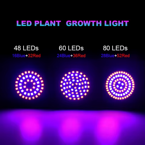 Led Grow Bulb 220V E27 60 80LEDs Full Spectrum LED Plant Greenhouse Hydroponic Growth Light Indoor Plant Phyto Flower Lamp 8 best sales growbox 40x40 - №2