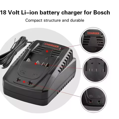1.6A 3A Li-ion Battery Fast Charger For Bosch 14.4V18V Lithium Battery BAT609 BAT609G BAT618 BAT618G AL1860CV AL1814CV AL1820CV 12 best sales bosch 18v charger - №9
