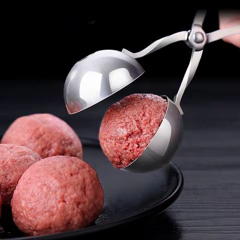 Meat Ball Maker Tool Stainless Steel Clip Round Rice Ball Shaper Spoon Meatball Making Mold Non Stick Stuffed Kitchen Gadget 10 best sales meatball maker - №1