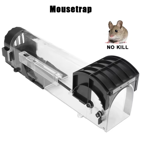 Safe Firm Smart Self-locking Mousetrap Rodents Trap Reusable Plastic for Indoor Outdoor Garden Household Mouse Catcher 10 best sales mouse catcher - №3