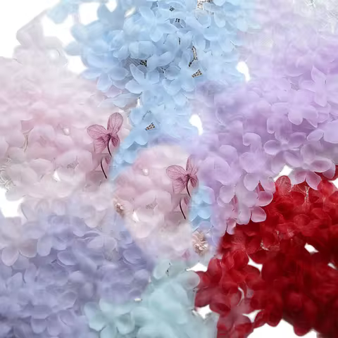 2.3CM Organza Petal Accessories Doll Clothes Headdress Material Handmade 3D Flowers RS3059 8 best sales organza flower - №8