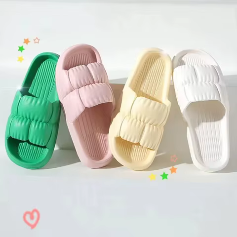 Soft Bottom Slippers for Women Home Bathroom Home Bath Non-slip Couple Summer Sandals for Men Summer Wear Comfortable 6 best sales zyxel - №6