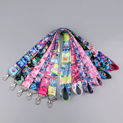 Cute Stitch Lanyard for Keys ID Card Gym Mobile Phone Straps USB Badge Holder DIY Hang Rope Lariat Lanyard Set 8 best sales stitch lanyard - №2
