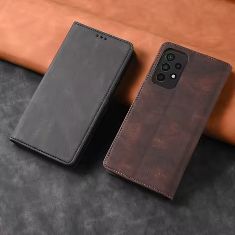 Leather Flip Wallet Case For Samsung Galaxy A15 A12 A13 A14 A22 A25 A23 A32 A33 A55 A52 A53 A54 Cards Holder Funda Protect Cover 8 best sales samsung a22 5g back cover - №6