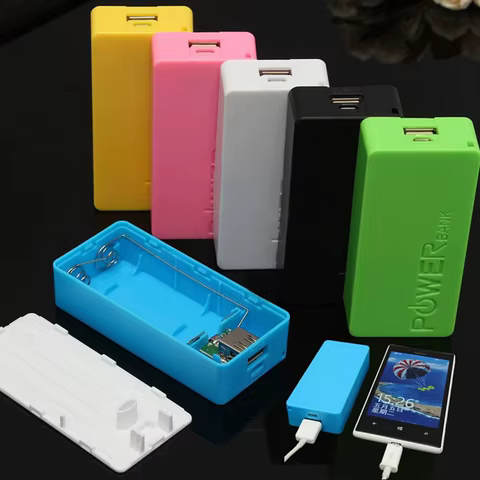 5600mAh 2X 18650 USB Power Bank Battery Charger Case DIY Box For iPhone For Smart Phone MP3 Electronic Mobile Charging 10 best sales recharge battery - №1