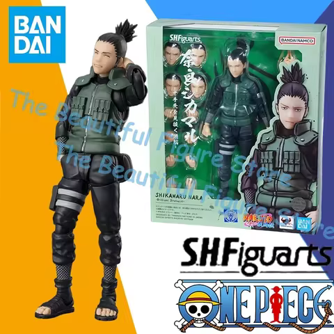 In Stock Bandai Original S.H.Figuarts SHF Naruto Shikamaru Nara Anime Action Figure Model Finished Toy Gift for Children kid 10 best sales sh figuarts bootleg - №9