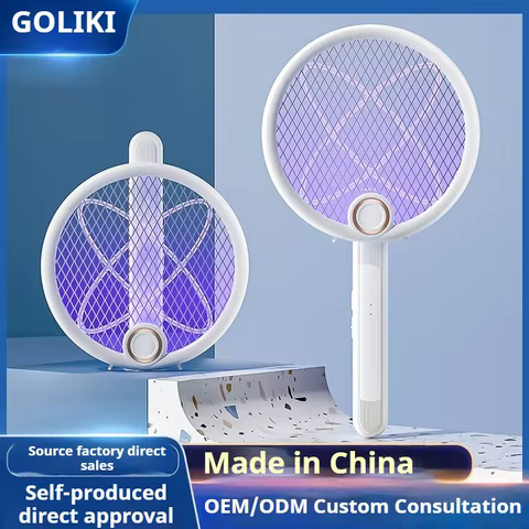 2025 New 3200V Foldable Fly Swatter USB Rechargeable Night-time Purple Light Trap Automatic Mosquito Killer For Home Dining Room 10 best sales electric mosquito racket - №10