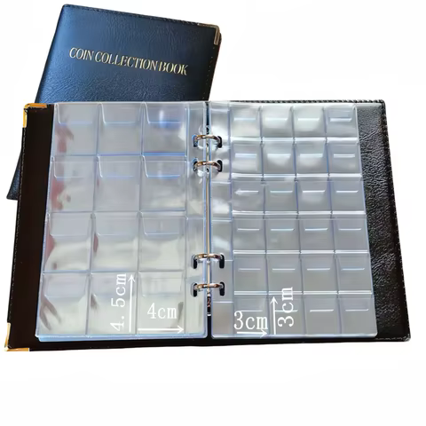 120/360 Pockets Coin Collection Book 10/20 Pages Coin Collection Holder Album Commemorative Coin Organizer Storage 12 best sales album coin - №5