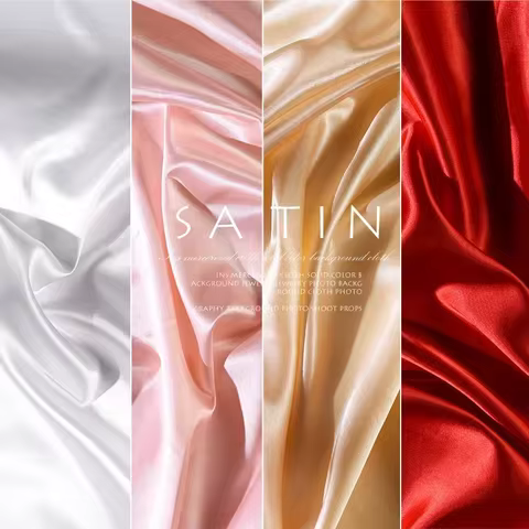 Silky Luster Cloth Backdrop Satin Fabric Glossy Background for Photographic Studio Luxury Style for Jewelry Necklace Shooting 12 best sales wedding photo background - №5