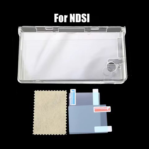 Plastic Clear Crystal Shell Skin Case Cover For Nintend DSL NDS Lite NDSL For DSi NDSi XL LL Console W/ Screen Protective Film 10 best sales famicom nes - №3