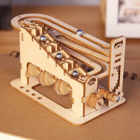 Spiral Marble Run 3D Wooden Puzzles for Adults and Teens DIY Model Building Kits with Mechanical Puzzles 12 best sales wood 3d puzzle - №7