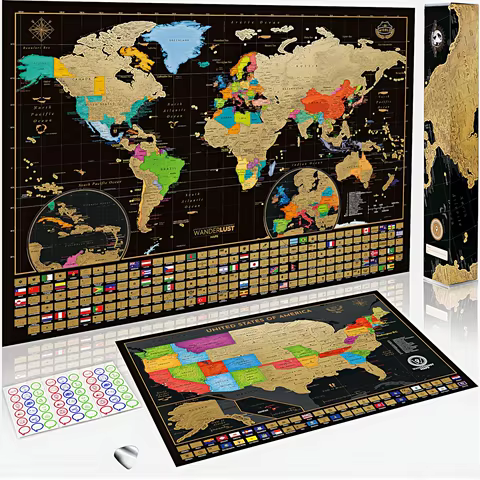 8 best sales world map 3d - №3