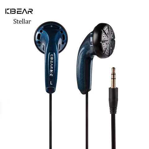 KBEAR Stellar HIFI Earphone 15.4mm Dynamic Driver In Ear Monitor Japanese PPS Flat Headset Music Game Earbuds Headphone KS1 KS2 10 best sales flat earbuds - №1
