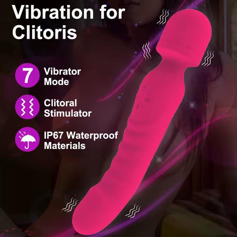 Powerful AV Magic Wand Dildo Vibrator for Women Clitoris Stimulator Erotic Toys G Spot Vagina Massager Adult Sex Toys for Female 12 best sales 1 m dildo - №10
