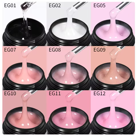 BORN PRETTY 30ml Milky White Hard Gel Jelly Nail Extension Gel Nail Polish Clear Acrylic Nail Color Soak Off UV Construction Gel 10 best sales clear nail polish - №4