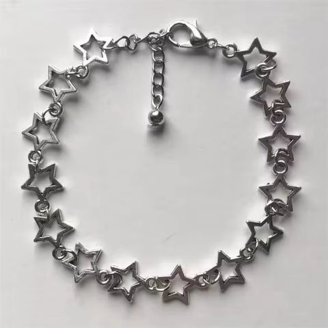 Vintage Stars Charm Link Chain Bracelets On Hand For Women Girls Punk Grunge Stars Hand Bracelet Y2k Fashion Jewelry Accessories 10 best sales aruba souvenir - №4