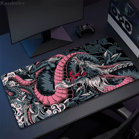 Dragon 80x30 XXL Lock Edge Mousepads Large Gaming Mousepad Computer Keyboard Mats Mouse Mat Beast Desk Pad For Gift Mouse Pads 10 best sales mousepad 80x30 - №2