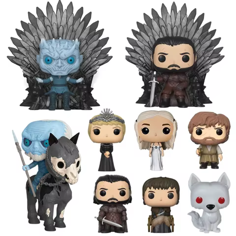 Movie Hot Game of Thrones Daenerys Night King Jon Snow Vinyl Throne Statue Action Figure Model Toys 6 best sales gane of thrones - №2