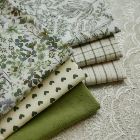 Forest Green Jacquard Print Fabric for DIY Clothing and Home Decor, 140x50cm 12 best sales tomato fabric - №1